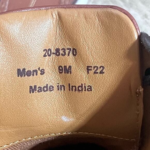 Johnston & Murphy Men’s Shoes Tan Holden Wingtip Size 9M 20-8370 - Picture 5 of 5